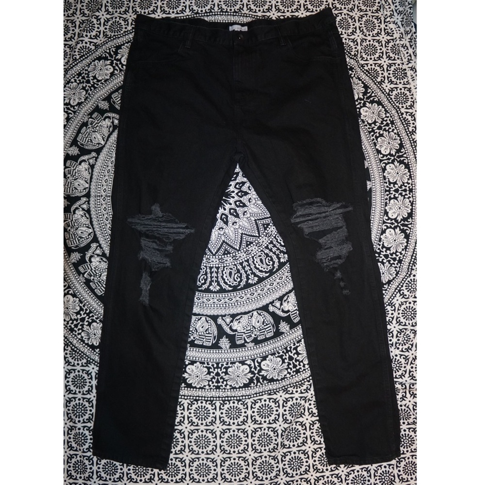 Men’s Enslaved Ripped Jeans in Black (40in waist)